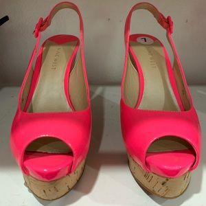 Nine West Shoes - Pink wedges with cork heel Nine West Shoes - Pink wedges with cork heel